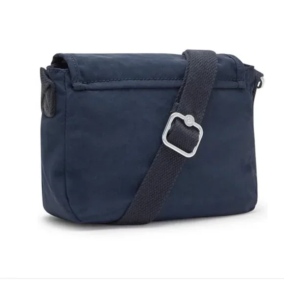 Kipling Sabian Mini Crossbody Bag Blue Bleu 2 Nylon Adjustable Strap Purse - Picture 3 of 5